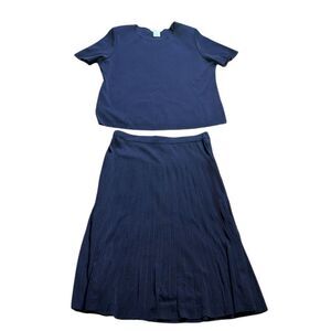 Exclusively Misook women’s xl matching set pleated maxi skirt and top